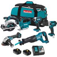 Makita DLX6138MX1 Ensemble 6 outils LXT, Lithium-ion, 18 V