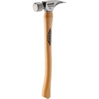 Milwaukee TI14SC Marteau &agrave; face lisse en titane avec manche incurv&eacute; en noyer, 14 oz, Prise en Bois, 18" lo