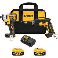 DEWALT DCK268P2 Ensemble de visseuse &agrave; chocs et visseuse pour cloisons s&egrave;ches sans fils et sans balais MAX, 20 V