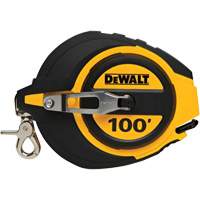 DEWALT DWHT34144 Closed Case Long Tape Measure, 100', Imperial Graduations