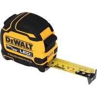 DEWALT DWHT35268S TOUGHSERIES Lighted Tape Measure, 26'/8 m, Imperial & Metric Graduations