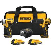DEWALT DCK276D2 Ensemble de tournevis &agrave; chocs & tournevis/perceuse sans fil et sans balai MAX, 20 V