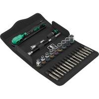 Wera Tools 05005541001 Jeu de cl&eacute; &agrave; cliquet SA 14 Zyklop Comfort avec levier dinversion, 28 Mcx, Prise de 1/4"