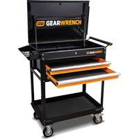 Gearwrench 83167 Chariot utilitaire, 2 tiroirs, 32-1/2" la x 42" h, Noir/Orange