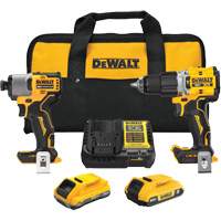 DEWALT DCK252QQ1D1 Ensemble de perceuse-visseuse sans fil et sans balais de premi&egrave;re qualit&eacute; XR, 20 V