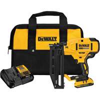 DEWALT DCN662D1 Ensemble de cloueuse droite sans fil pour la finition de cal 16 XR, 20 V, Lithium-ion