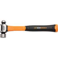 Gearwrench GWHFGBP16 Ball Pein Hammer, 16 oz. Head Weight, Plain/Polished Face, Fibreglass Handle