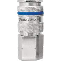 Topring 21.446 QUIKSILVER Industrial Quick Coupler, Nickel Plated Brass, 1/4", Female NPT, 435 PSI