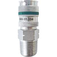 Topring 31.884 QUIKSILVER Ultraflo 7.8 mm Quick Coupler, Zinc-Plated Steel, 1/2", Male NPT, 362 PSI