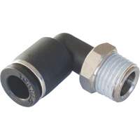 Topring 44.285 MAXFIT Push-to-Connect to Male NPT Elbow Adapter, 3/8" x 1/2" Dia., PBT Polymer