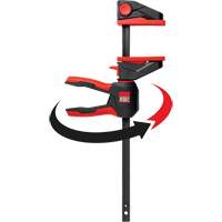 Bessey EHKL360-12 Serre-joints &agrave; g&acirc;chette pour barres &agrave; une main avec poign&eacute;e rotative &agrave; 360°, 12" (304,8 mm)