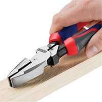 Knipex 09 02 240 SBA Pince pour monteurs de lignes &agrave; levier d&eacute;multipli&eacute;, t&ecirc;te type Nouvelle-Angleterre avec poign&eacute;e KNIPEXTEND