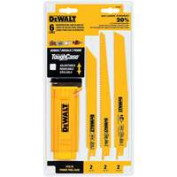 DEWALT DW4896 Jeu de lames de scie alternative bim&eacute;tallique 6 morceaux avec &eacute;tui t&eacute;lescopique