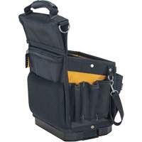 DEWALT DWST17624 TSTAK&reg; Electrician's Soft Tool Waterproof Organizer, 1680 Denier, 25 Pockets, Black/Yellow