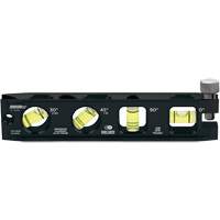 Johnson 1411-0600 Billet Torpedo Level, 6" L, Aluminum, 4 Vials, Magnetic