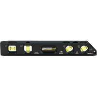 Johnson 1411-0900 Billet Torpedo Level, 9" L, Aluminum, 4 Vials, Magnetic