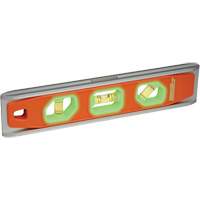 Johnson 1435-0900 Glo-View&reg; Torpedo Level, 9" L, Aluminum, 3 Vials, Magnetic