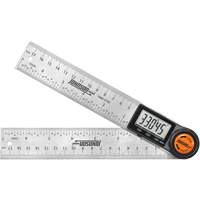 Johnson 1888-0700 Localisateur d'angle num&eacute;rique et r&egrave;gle, 7" lo, Acier inoxydable, Graduations de 1/32"
