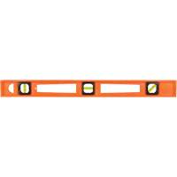 Johnson 7724-O Orange Structo-Cast&reg; Contractor's Level, I-Beam, 2' L, 3, Non-Magnetic