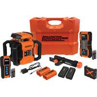Johnson JRT300-RDHV-K Red Dual Slope Rotary Laser Level Kit, 4000' (1219.2 m), 640 Nm