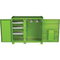 Jobox By Crescent CJBPPE72 Armoire de rangement d'&eacute;PI sur place, Acier, Vert lime haute visibilit&eacute;