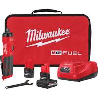 Milwaukee 3486-22 Ensemble de rectifieuse droite FUEL, 1/4" collet, 12 V, Lithium-ion
