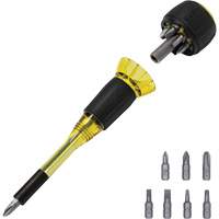 Klein Tools 32961A Tournevis 8-en-1 Tru-Grip avec raccourci, 6-57/100" lo, Prise Plastique