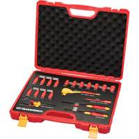 Gearwrench GWVDE20 3/8" Drive VDE Insulated Tool Set, 1000 V, 20 Pcs