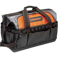 Crescent CTB2010T Sac &agrave; outils 20" pour entrepreneur, 1680 Denier/Polyester, 31 pochettes, Noir/Gris/Orange