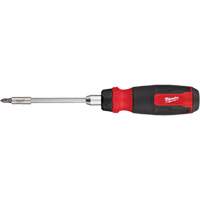 Milwaukee 48-22-2903 14-in-1 Ratcheting 1/4" Drive Multi-Bit Screwdriver, 10-11/100" L, Cushion Grip Handle