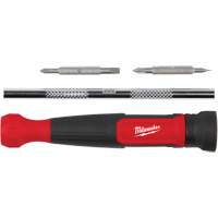 Milwaukee 48-22-2930 4-in-1 Precision 1/4" Drive Multi-Bit Screwdriver, 5-3/4" L, Cushion Grip Handle