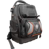 Klein Tools 55485 Tradesman Pro Tool Master Tool Bag Backpack, 11" L x 13-1/2" W, Black/Grey/Orange, Polyester