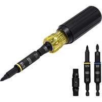 Klein Tools 32500HD 11-in-1 Impact Rated Multi-Bit Screwdriver/Nut Driver, 8" L, Cushion Grip Handle