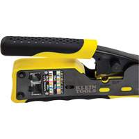 Klein Tools VDV226110 Pince &agrave; sertir/d&eacute;nuder/couper &agrave; rochet pour c&acirc;bles Ethernet avec connecteurs Pass-Thru