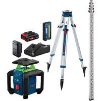 Bosch GRL18V-34K 18V Green-Beam Horizontal/Vertical Rotary Laser Kit with Carrying Case, 2000' (609.6 m), 630-670 Nm