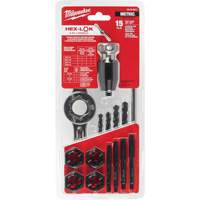 Milwaukee 49-22-5611 Metric Tap & Die Set with Hex-Lok 2-in-1 Handle, 15 Pieces