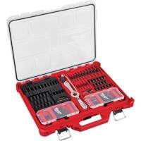 Milwaukee 49-22-5614 SAE and Metric Tap & Die PACKOUT Set with HEX-LOK 2-in-1 Handle, 107 Pieces
