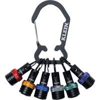 Klein Tools K33851 1/4" Drive Bit Holder Keychain Set, 6 Pcs., H