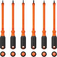 Klein Tools 85156KINS Insulated Hooded Screw Holding Screwdriver Set, 1000 V, 6 Pcs