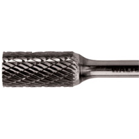 Walter Surface Technologies 01V002 Double Cut Cylindrical Carbide Burr, 3/8" Dia., 1/4" Shank, 3/4" Depth of Cut