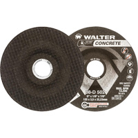 Walter Surface Technologies 08D502 Depressed Centre Grinding Wheels - Concrete Type 27, 5" x 1/8", 7/8" Arbor, Type 27