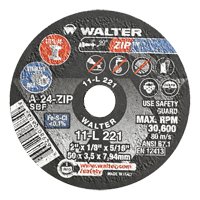 Portable Small Diameter Reinforced Cut-Off Wheels - Zip™, 2" x 1/16", 3/8" Arbor, Type 1, Aluminum Oxide, 31000 RPM UE748 | TENAQUIP