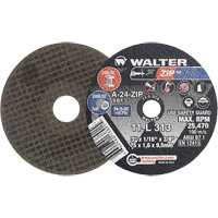 Walter Technologies Pour Surface 11L313 Meule &agrave; tronçonner Zip, 3" x 1/16", Arbre de 3/8", Type 1, Oxyde d'aluminium, 25470 Tr/min