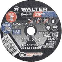Zip™ Cut-Off Wheel, 3" x 1/4", 3/8" Arbor, Type 1, Aluminum Oxide, 25470 RPM UE760 | TENAQUIP
