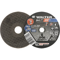 Zip™ Cut-Off Wheel, 3" x 1/2", 3/8" Arbor, Type 1, Aluminum Oxide, 25470 RPM UE761 | TENAQUIP