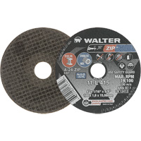 Walter Surface Technologies 11L415 Meule &agrave; tronçonner Zip, 4" x 1/16", 5/8" Arbor, Type 1, Aluminum Oxide, 19100 RPM