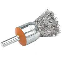 Walter Surface Technologies 13C003 Mounted End Brush with Crimped Wires, 1/2", 0.01" Fill, 1/4" Shank