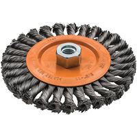 Walter Technologies Pour Surface 13L604 Brosse rotative &agrave; fils nou&eacute;s large, Arbre 5/8"-11, Acier