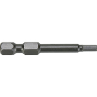 1/4" Metric Hex Power Bits, Hex, 4 mm Tip, 1/4" Drive Size, 1-15/16" Length  UQ673 | TENAQUIP