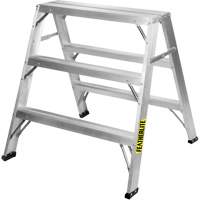 Featherlite 3703 Industrial-Duty Sawhorse, 3' H x 33.3125" W x 31.50" D, 300 lbs. Capacity, Aluminum